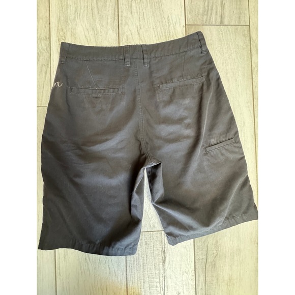 Quiksilver Mens Black Casual Chino Shorts Size 34 Flat Front - Picture 5 of 8